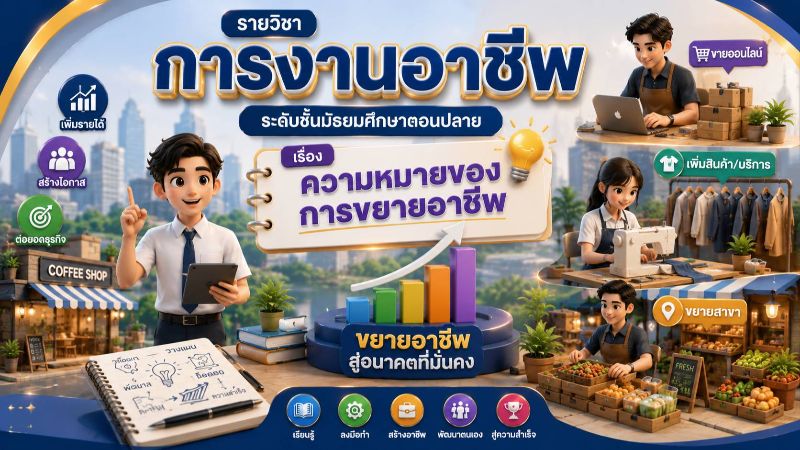 รายวิชา การงานอาชีพ เรื่อง ความหมายของการขยายอาชีพ